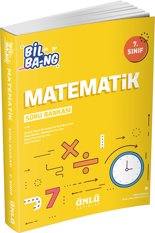 Ünlü 7. Sınıf Matematik Bil Bang Soru Bankası Ünlü Yayınları