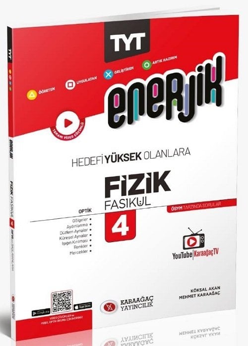 Karaağaç YKS TYT Fizik Enerjik Optik Fasikülü-4 Video Çözümlü Karaağaç Yayınları