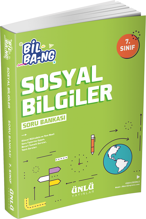 Ünlü 7. Sınıf Sosyal Bilgiler Bil Bang Soru Bankası Ünlü Yayınları