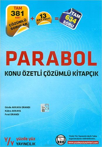 Yüzde Yüz Parabol Konu Özetli Çözümlü Kitapçık Yüzde Yüz Yayınları