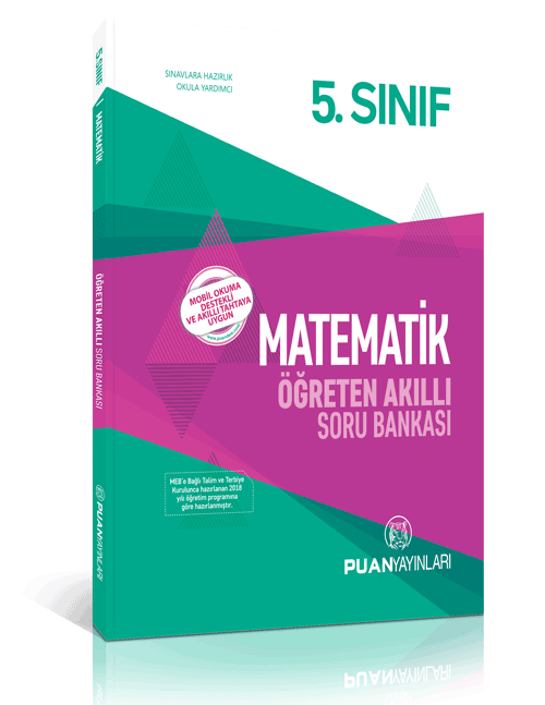 SÜPER FİYAT - Puan 5. Sınıf Matematik Öğreten Akıllı Soru Bankası Puan Yayınları