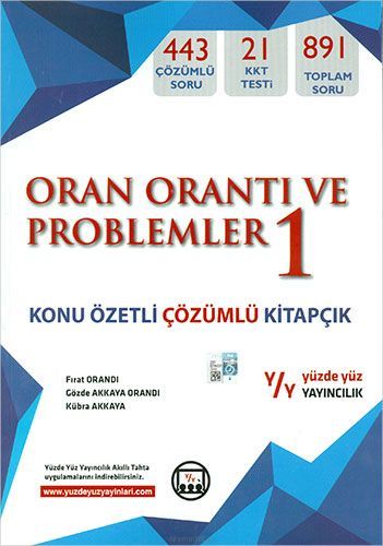 Yüzde Yüz Oran Orantı ve Problemler 1 Konu Özetli Çözümlü Kitapçık Yüzde Yüz Yayınları