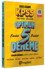 Saydam 2025 KPSS Genel Yetenek Genel Kültür Optimum 5 Deneme Fasikül Çözümlü Saydam Yayınları