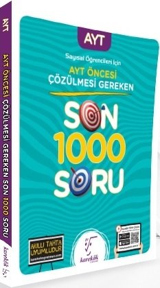 Karekök YKS AYT Öncesi Çözülmesi Gereken Sayısal Son 1000 Soru Bankası Karekök Yayınları