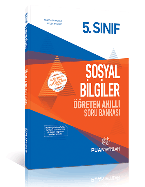 SÜPER FİYAT - Puan 5. Sınıf Sosyal Bilgiler Öğreten Akıllı Soru Bankası Puan Yayınları