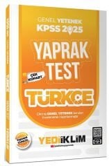 Yediiklim 2025 KPSS Türkçe Yaprak Test Yediiklim Yayınları