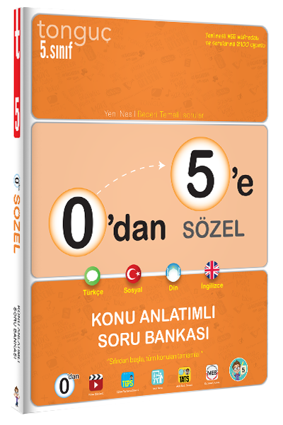 Tonguç 5. Sınıf 0 dan 5 e Sözel Konu Anlatımlı Soru Bankası Tonguç Akademi