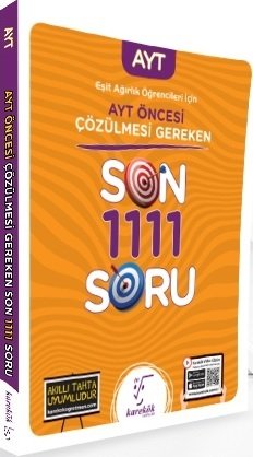 Karekök YKS AYT Öncesi Çözülmesi Gereken Eşit Ağırlık Son 1111 Soru Bankası Karekök Yayınları