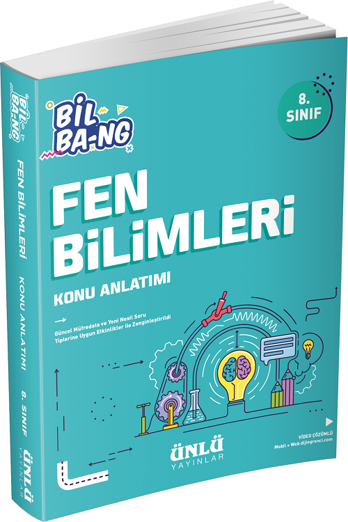 Ünlü 8. Sınıf Fen Bilimleri Bil Bang Konu Anlatımlı Ünlü Yayınları