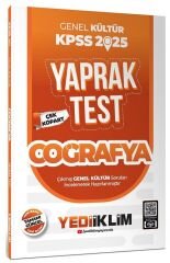 Yediiklim 2025 KPSS Coğrafya Yaprak Test Yediiklim Yayınları