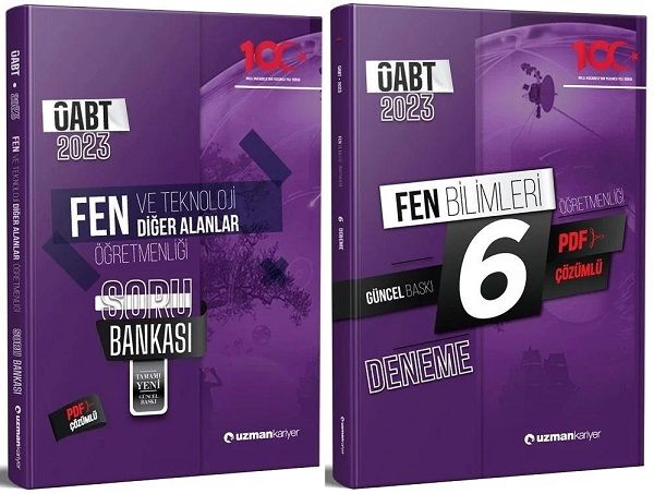 SÜPER FİYAT - Uzman Kariyer 2023 ÖABT Fen Soru + Uzman 6 Deneme 2 li Set Uzman Kariyer Yayınları