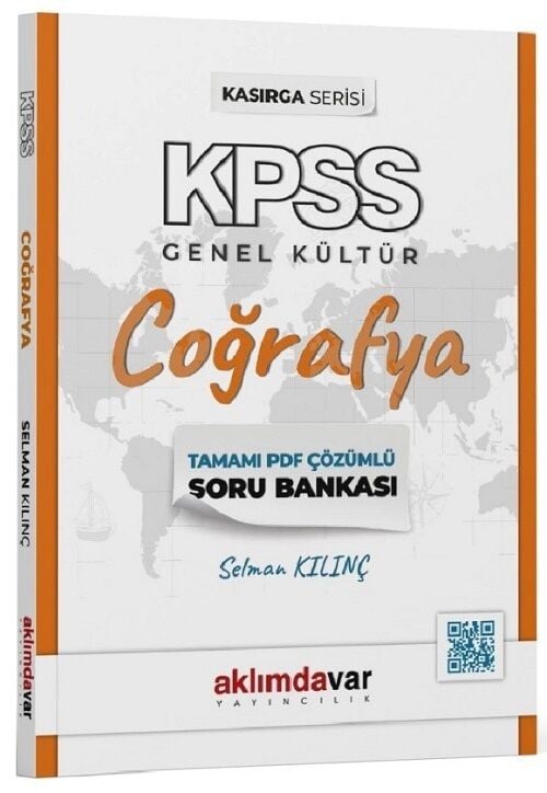 SÜPER FİYAT - Aklımdavar KPSS Coğrafya Kasırga Soru Bankası PDF Çözümlü - Selman Kılınç Aklımdavar Yayıncılık