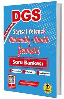 Tasarı DGS Sayısal Yetenek Matematik-Mantık-Geometri Performans Soru Bankası Çözümlü Tasarı Yayınları