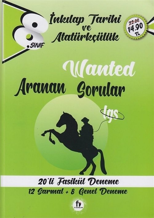 Fi Yayınları 8. Sınıf LGS TC İnkılap Tarihi ve Atatürkçülük Wanted Aranan Sorular 20 Deneme Fi Yayınları