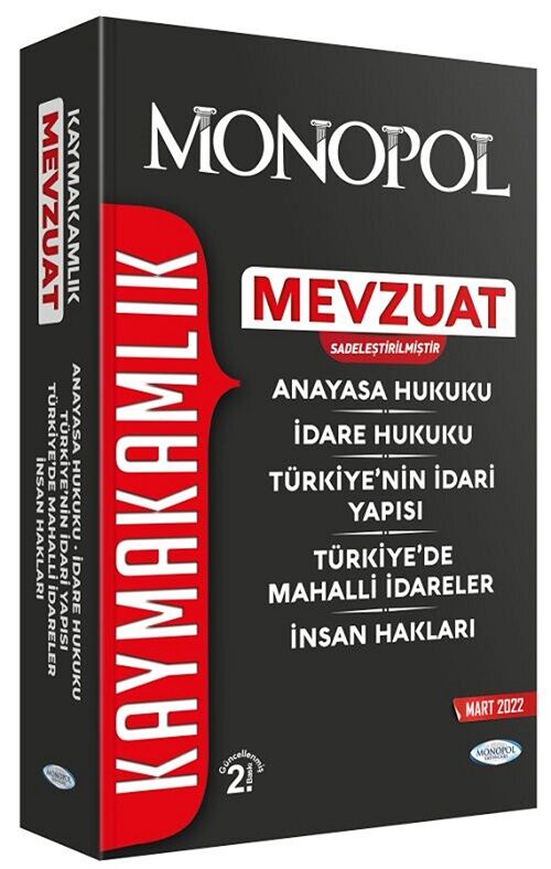 SÜPER FİYAT - Monopol Kaymakamlık Mevzuat Kitabı 2. Baskı Monopol Yayınları