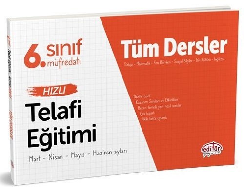 Editör 6. Sınıf Tüm Dersler Hızlı Telafi Eğitimi Editör Yayınları