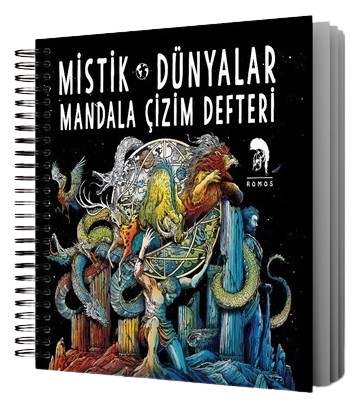 Mistik Dünyalar Yetişkinler İçin Mandala Çizim Defteri Romos Yayınevi