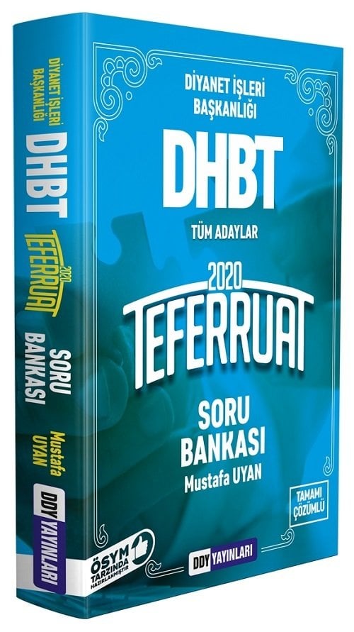 SÜPER FİYAT - DDY Yayınları DHBT TEFERRUAT Soru Bankası Çözümlü - Mustafa Uyan DDY Yayınları