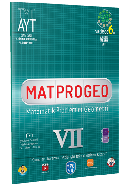 Tonguç YKS TYT AYT MATPROGEO MPG-7 Matematik Problemler Geometri Konu Tarama Testi Tonguç Akademi