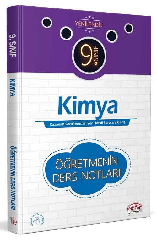 Editör 9. Sınıf Kimya Öğretmenin Ders Notları Editör Yayınları