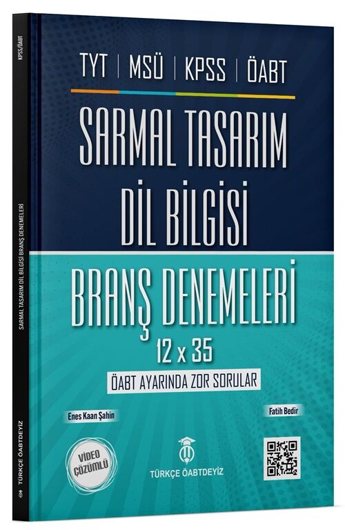 Türkçe ÖABTDEYİZ KPSS ÖABT TYT MSÜ Dil Bilgisi Sarmal Tasarım 12x35 Deneme - Enes Kaan Şahin Türkçe ÖABTDEYİZ