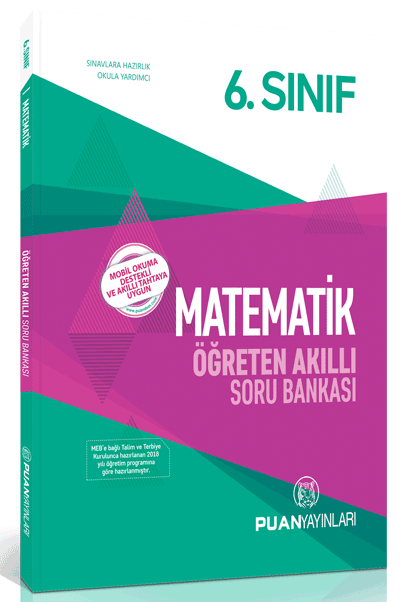 SÜPER FİYAT - Puan 6. Sınıf Matematik Öğreten Akıllı Soru Bankası Puan Yayınları