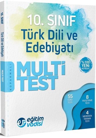 SÜPER FİYAT - Eğitim Vadisi 10. Sınıf Türk Dili ve Edebiyatı Multi Test Eğitim Vadisi Yayınları