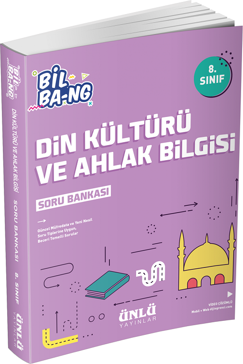 Ünlü 8. Sınıf Din Kültürü ve Ahlak Bilgisi Bil Bang Soru Bankası Ünlü Yayınları