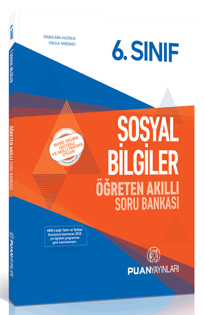 SÜPER FİYAT - Puan 6. Sınıf Sosyal Bilgiler Öğreten Akıllı Soru Bankası Puan Yayınları