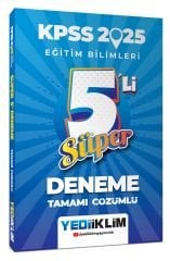 Yediiklim 2024 KPSS Eğitim Bilimleri Süper 5 li Deneme Çözümlü Yediiklim Yayınları