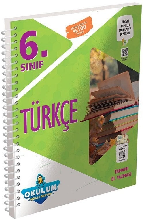 Murat 6. Sınıf Türkçe Okulum Akıllı Defter Murat Yayınları