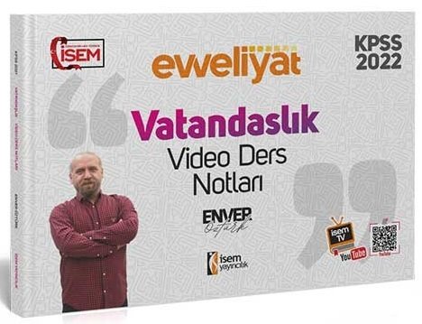 SÜPER FİYAT - İsem 2022 KPSS Vatandaşlık Evveliyat Video Ders Notları - Enver Öztürk İsem Yayınları