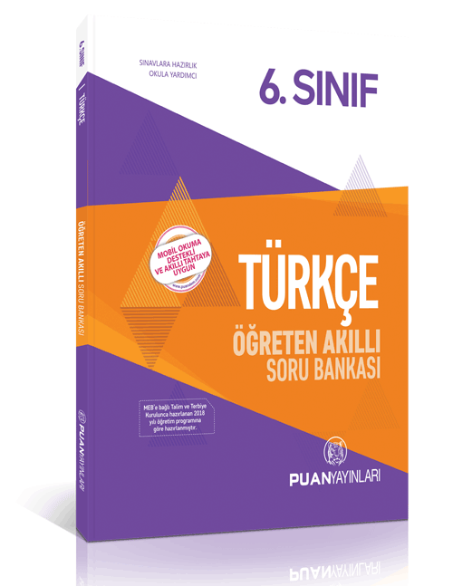 SÜPER FİYAT - Puan 6. Sınıf Türkçe Öğreten Akıllı Soru Bankası Puan Yayınları