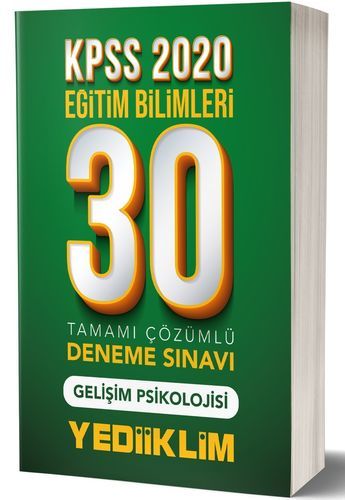 Yediiklim 2020 KPSS Gelişim Psikolojisi 30 Deneme Çözümlü Yediiklim Yayınları