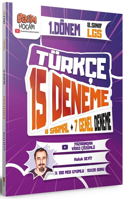 Benim Hocam 8. Sınıf LGS Türkçe 1. Dönem 15 Deneme Video Çözümlü Benim Hocam Yayınları