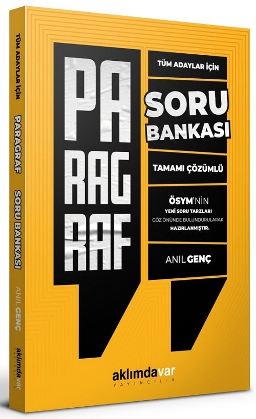 Aklımdavar KPSS YKS TYT AYT Tüm Adaylar için Paragraf Soru Bankası Çözümlü Aklımdavar Yayıncılık