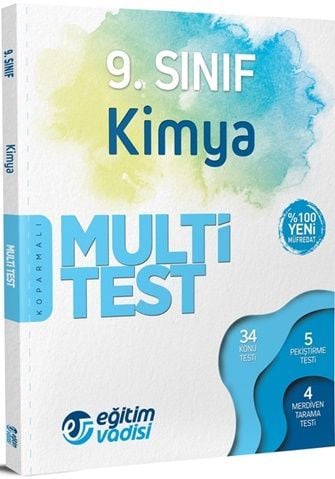 SÜPER FİYAT - Eğitim Vadisi 9. Sınıf Kimya Multi Test Soru Bankası Eğitim Vadisi Yayınları