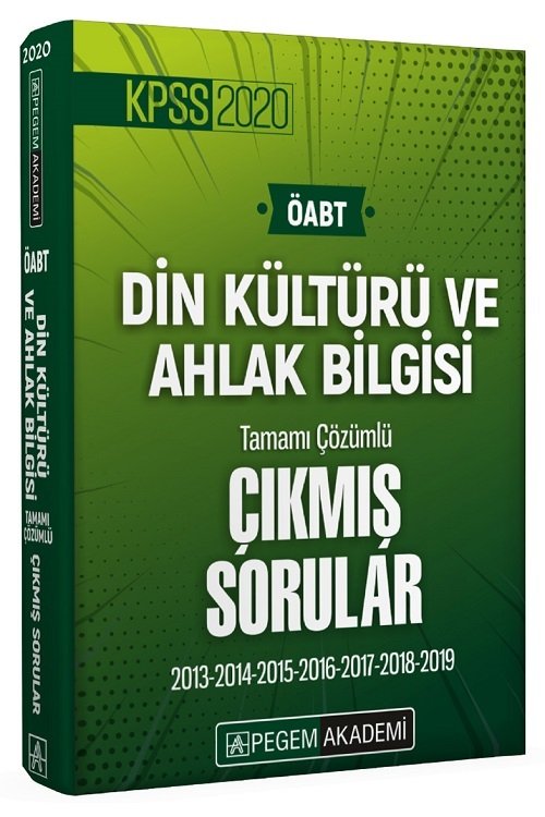 Pegem 2020 ÖABT Din Kültürü ve Ahlak Bilgisi Çıkmış Sorular Çözümlü Pegem Akademi Yayınları