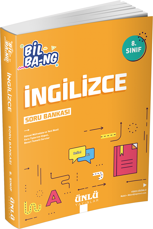 Ünlü 8. Sınıf İngilizce Bil Bang Soru Bankası Ünlü Yayınları