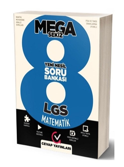 Cevap 8. Sınıf LGS Matematik Yeni Nesil Soru Bankası Mega Sekiz Cevap Yayınları