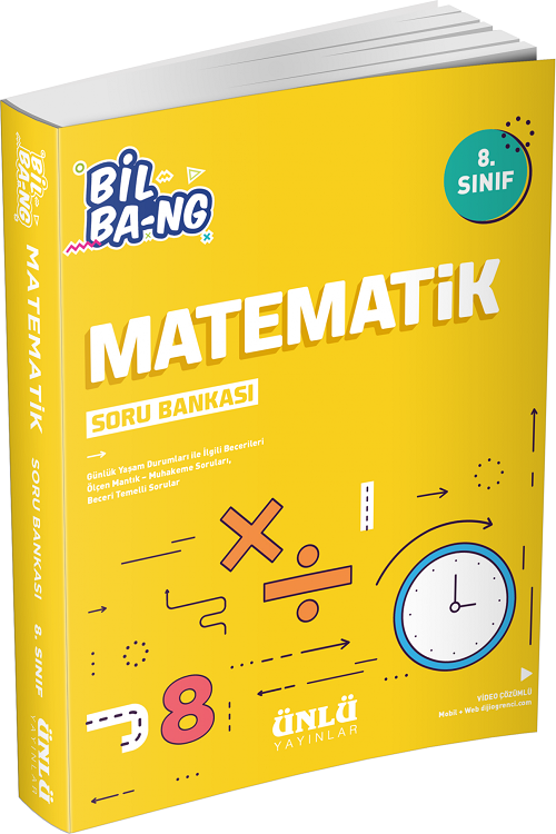 Ünlü 8. Sınıf Matematik Bil Bang Soru Bankası Ünlü Yayınları