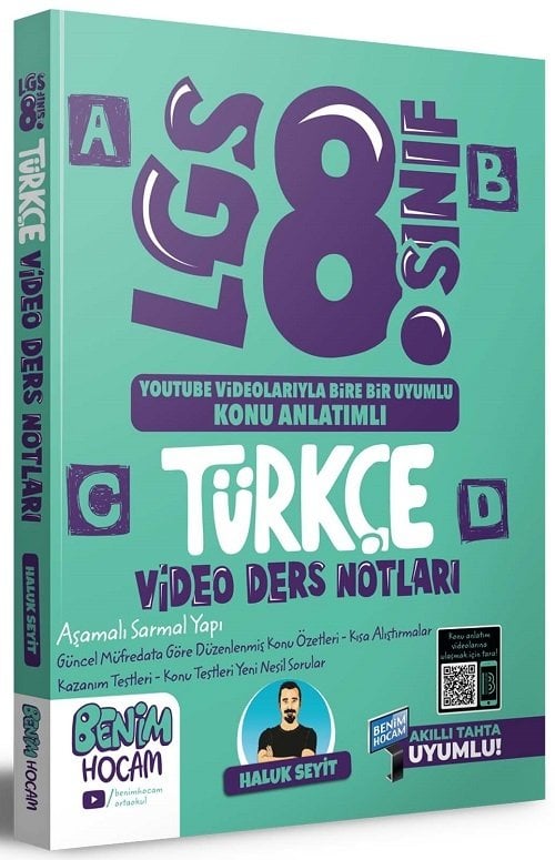 Benim Hocam LGS 8. Sınıf Türkçe Video Ders Notları Benim Hocam Yayınları