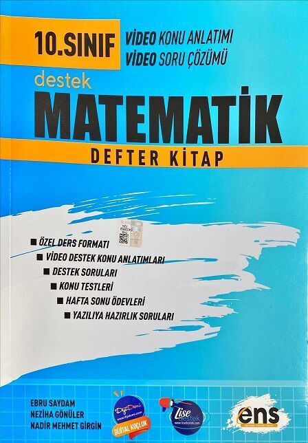 ENS Yayınları 10. Sınıf Matematik Destek Defter Kitap ENS Yayınları