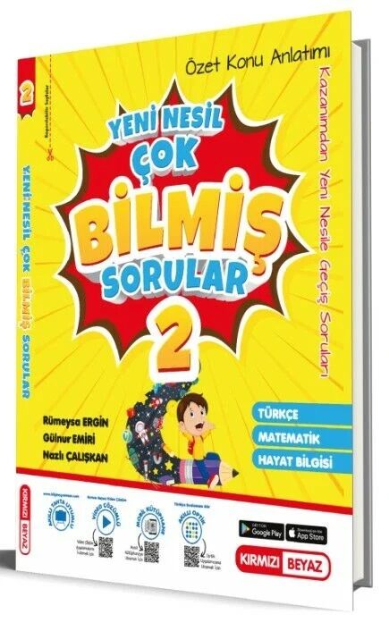 Kırmızı Beyaz 2. Sınıf Tüm Dersler Yeni Nesil Çok Bilmiş Sorular Kırmızı Beyaz Yayınları