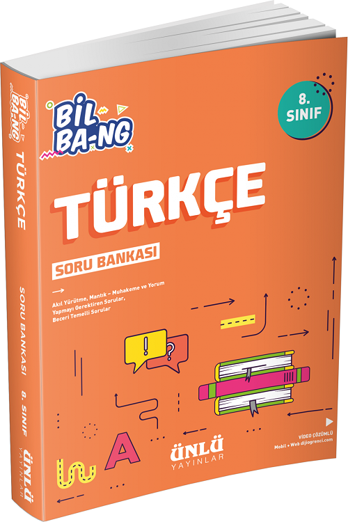 Ünlü 8. Sınıf Türkçe Bil Bang Soru Bankası Ünlü Yayınları