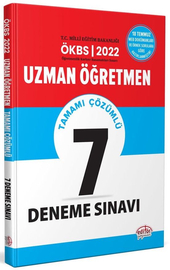 Editör 2022 MEB ÖKBS Uzman Öğretmen 7 Deneme Çözümlü Editör Yayınları