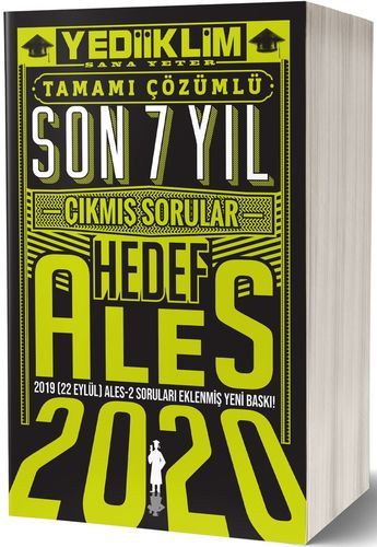 Yediiklim 2020 ALES HEDEF Çıkmış Sorular Son 7 Yıl Çözümlü Yediiklim Yayınları