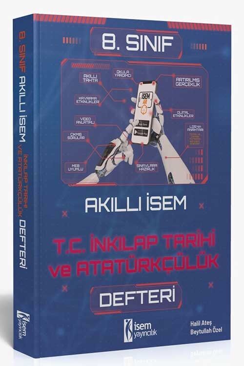 İsem 8. Sınıf Akıllı İsem İnkılap Tarihi ve Atatürkçülük Defteri İsem Yayıncılık