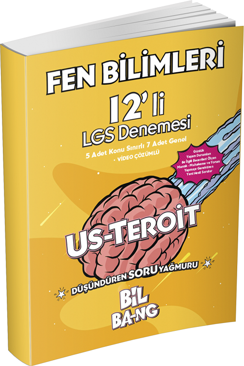 Ünlü 8. Sınıf LGS Fen Bilimleri Us Teroit 12 li Deneme Ünlü Yayınları