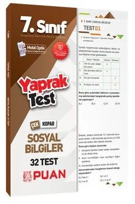 Puan 7. Sınıf Sosyal Bilgiler 32 Çek Kopar Yaprak Test Puan Yayınları